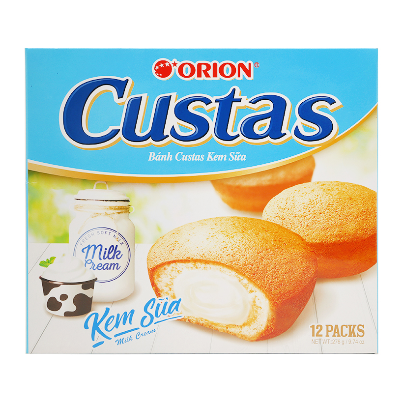 Bánh Custas kem sữa Orion 12 Packs hộp 276g (4) 0